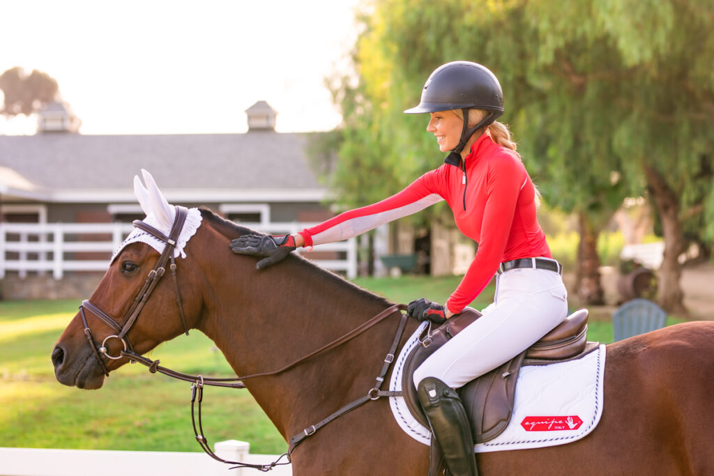 Bernie Traurig coaching at Equestrian Coach workshop